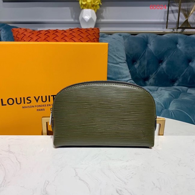 Louis vuitton original Epi Leather COSMETIC POUCH PM M52030 Khaki