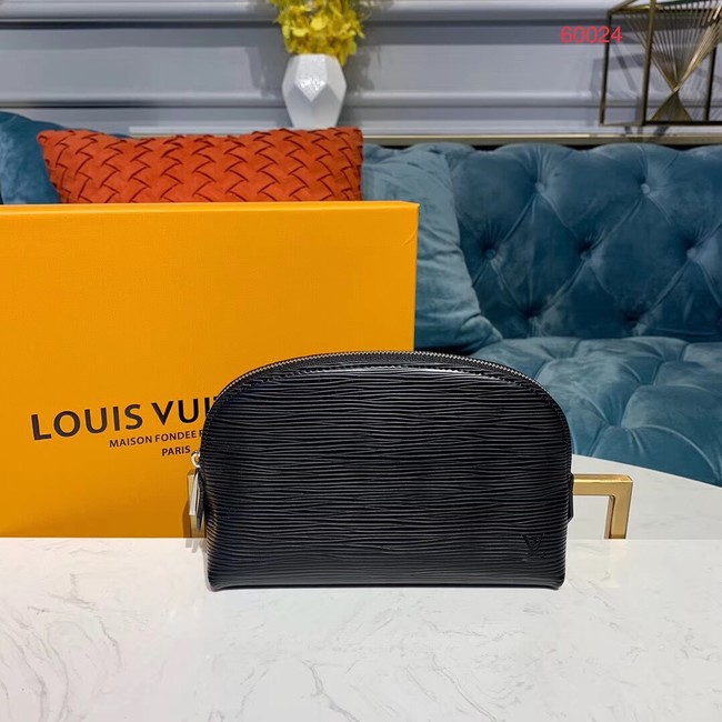 Louis vuitton original Epi Leather COSMETIC POUCH PM M52030 black