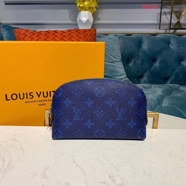 Louis vuitton original Monogram COSMETIC POUCH PM M52030 blue