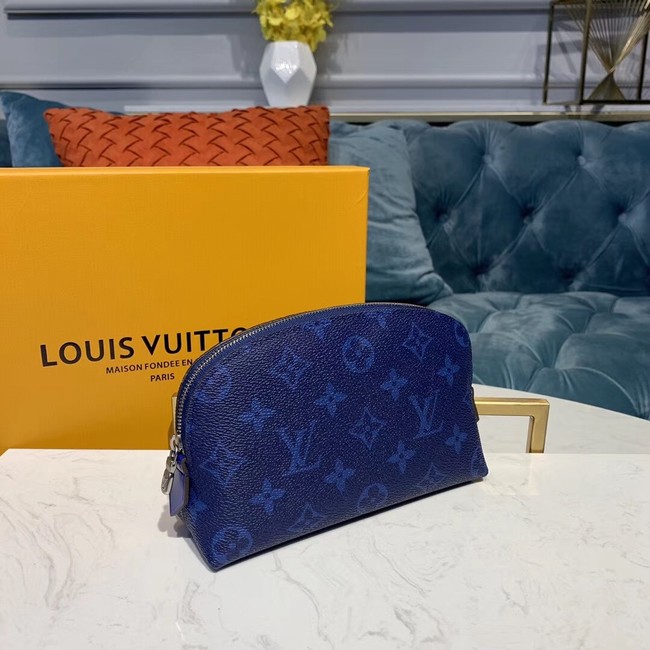 Louis vuitton original Monogram COSMETIC POUCH PM M52030 blue