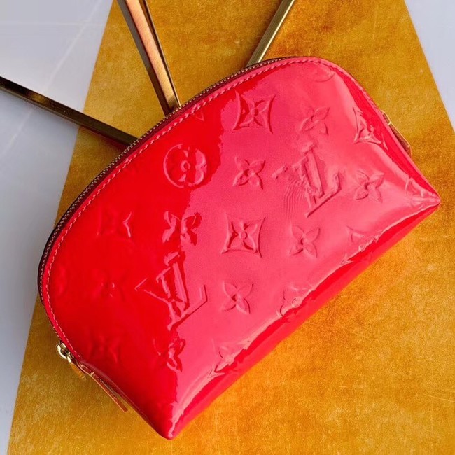 Louis vuitton Monogram Vernis Leather COSMETIC POUCH M90172 Watermelon Red