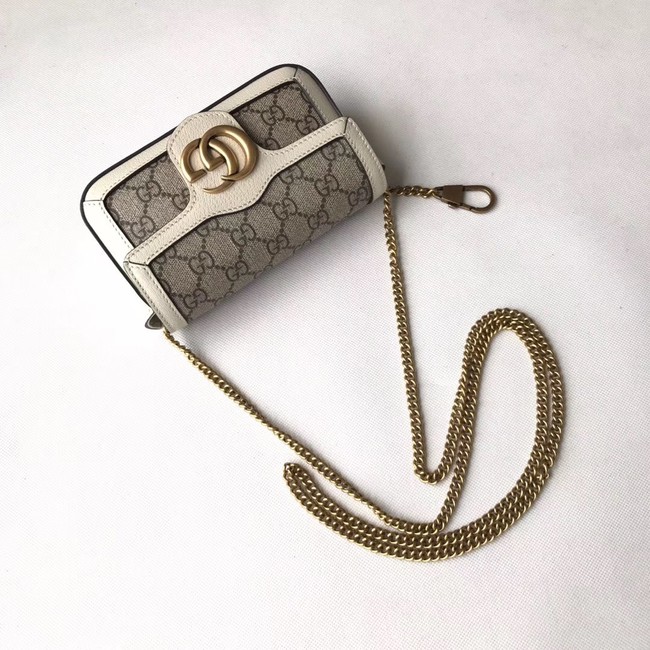 Gucci GG Supreme canvas 476433 Mini Shoulder Bag white