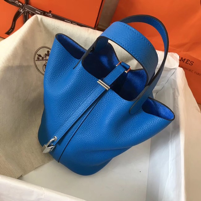 Hermes Picotin Lock PM Bags Original Leather H8688 blue