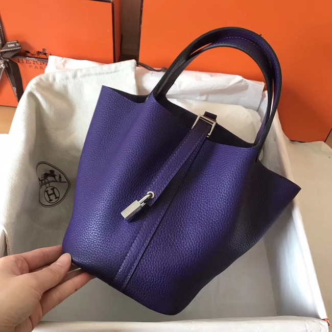 Hermes Picotin Lock PM Bags Original Leather H8688 violet