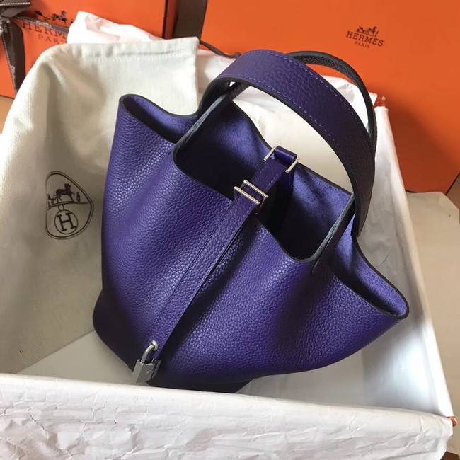 Hermes Picotin Lock PM Bags Original Leather H8688 violet