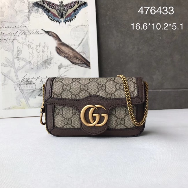 Gucci GG Supreme canvas 476433 Mini Shoulder Bag white