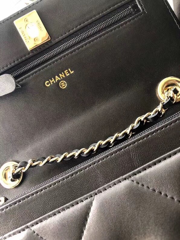 Chanel flap bag Lambskin & Gold-Tone Metal 3798 black