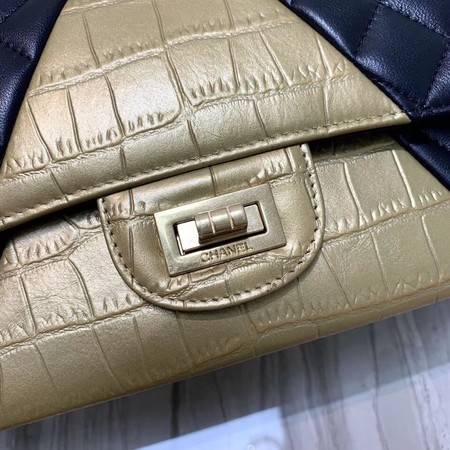 Chanel Flap Shoulder Bag Original Leather Black&Gold A1112 Gold