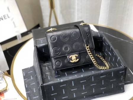 Chanel Shoulder Bag Original Leather Black 63594 Gold