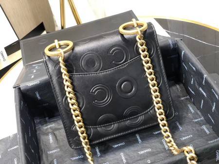 Chanel Shoulder Bag Original Leather Black 63594 Gold