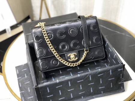 Chanel Shoulder Bag Original Leather Black 63595 Gold