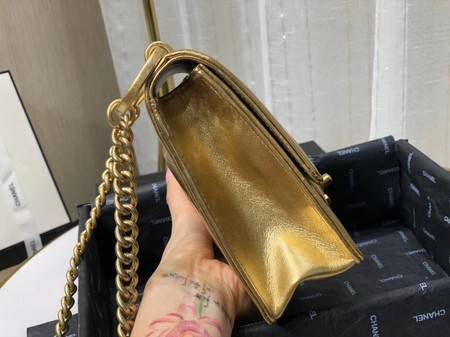 Chanel Shoulder Bag Original Leather Gold 63594 Gold