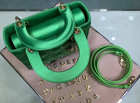 Dior Lady Original Silk Bag 2369 Diamond Green