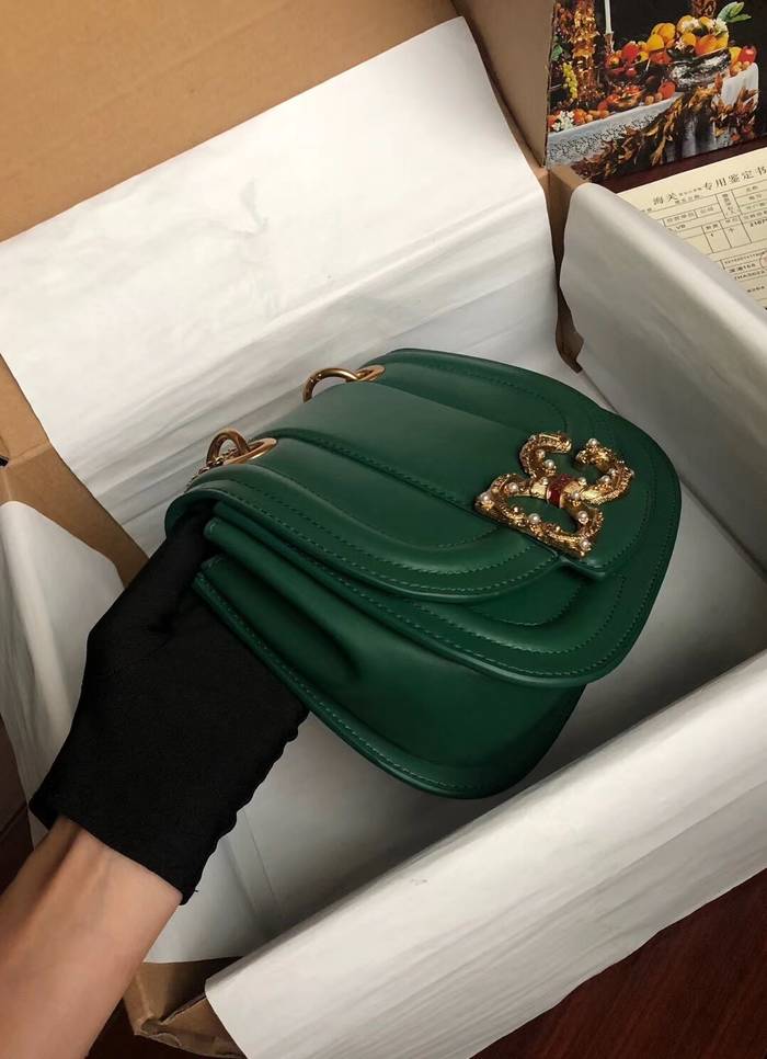 Dolce & Gabbana Origianl Leather Bag 4917 Green