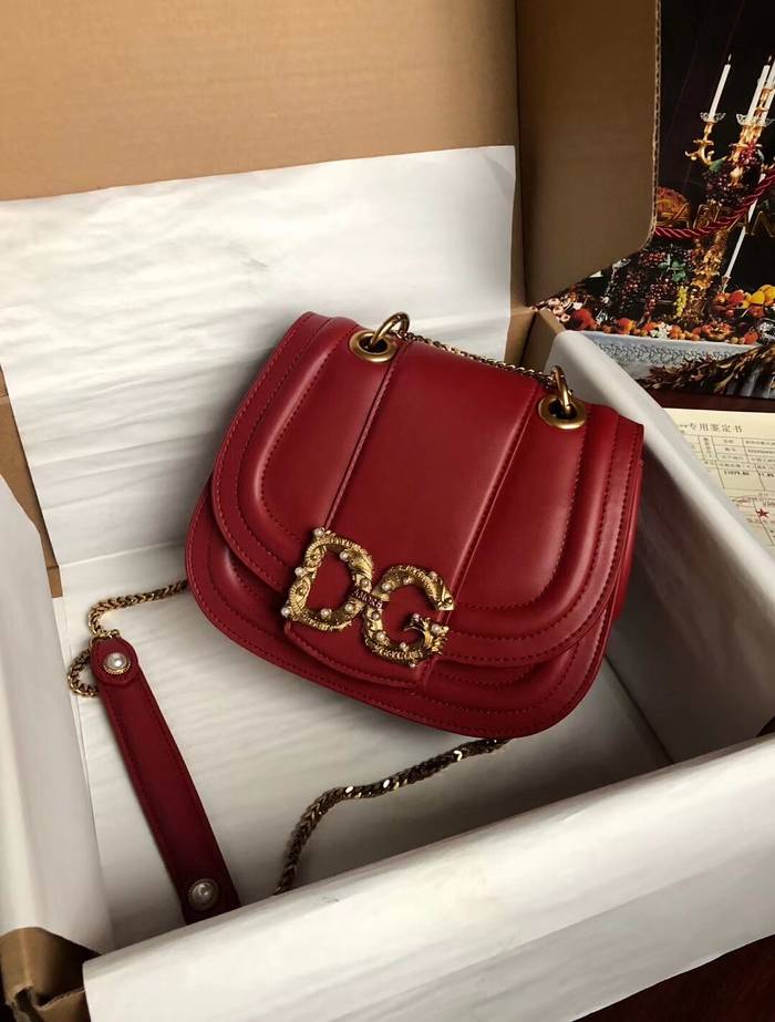 Dolce & Gabbana Origianl Leather Bag 4917 Red&Green