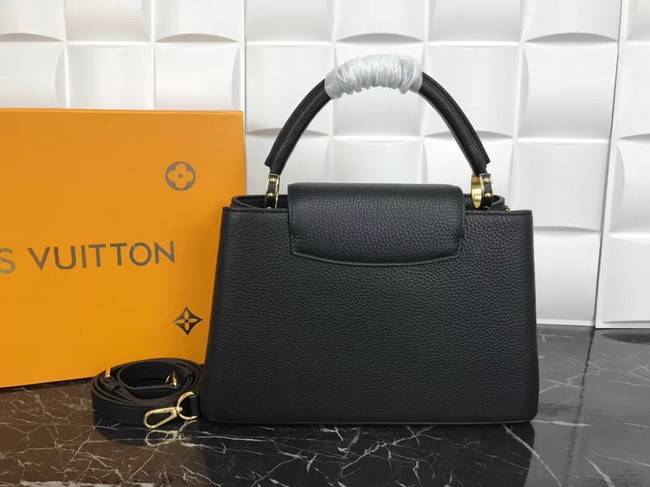 Louis Vuitton Original Leather CAPUCINES PM M52963 Black