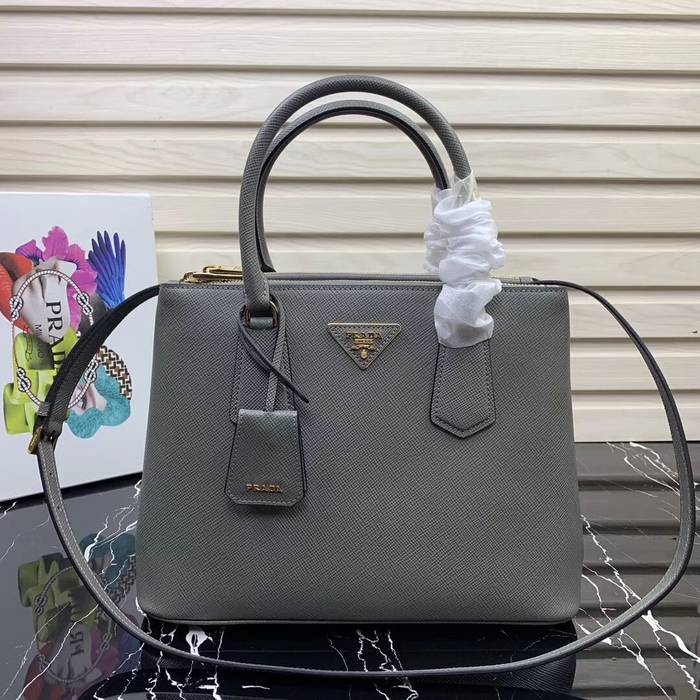 Prada Galleria Saffiano Leather Bag 1BA232 Grey