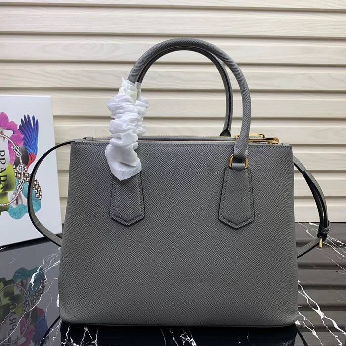 Prada Galleria Saffiano Leather Bag 1BA232 Grey