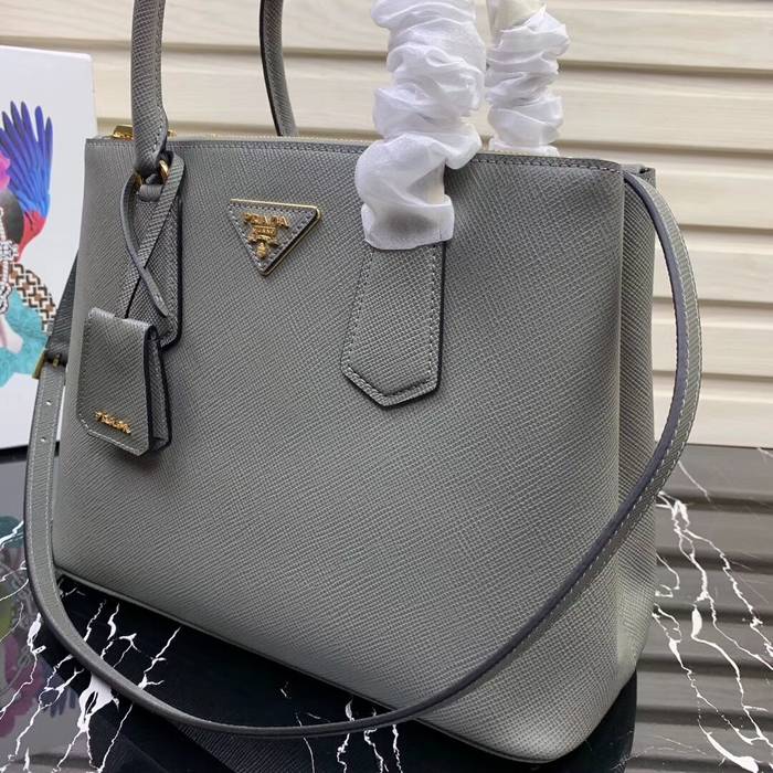 Prada Galleria Saffiano Leather Bag 1BA232 Grey