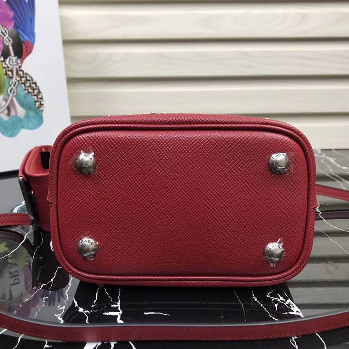 Prada Panier small Saffiano Bag 1BA217 Red