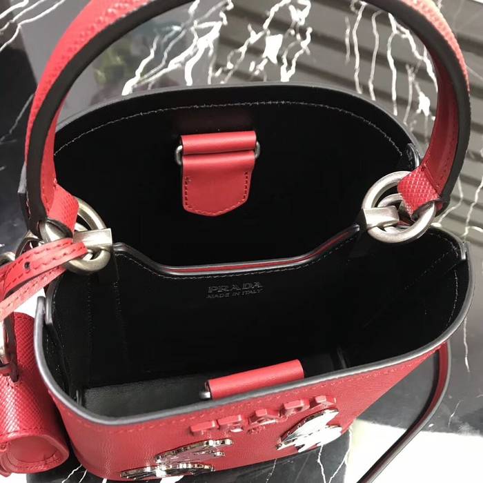 Prada Panier small Saffiano Bag 1BA217 Red