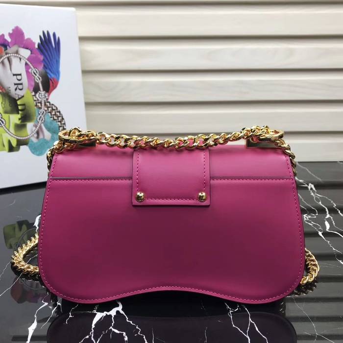 Prada Sidonie leather shoulder bag 1BD184 Rose