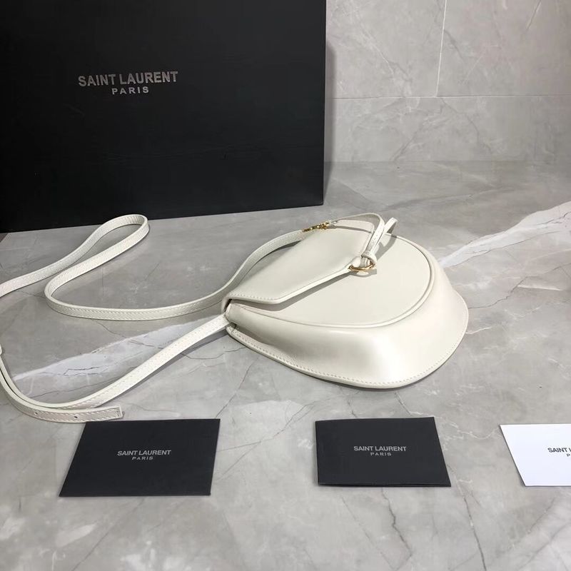 Yves Saint Laurent Cow Leather Shoulder Bag Y551559 White