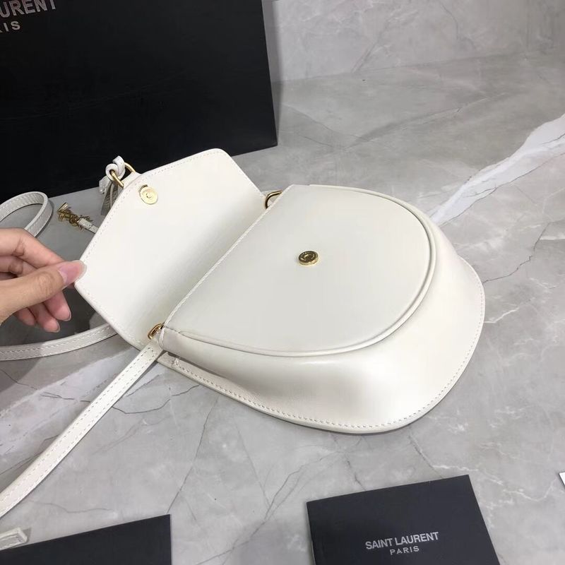 Yves Saint Laurent Cow Leather Shoulder Bag Y551559 White