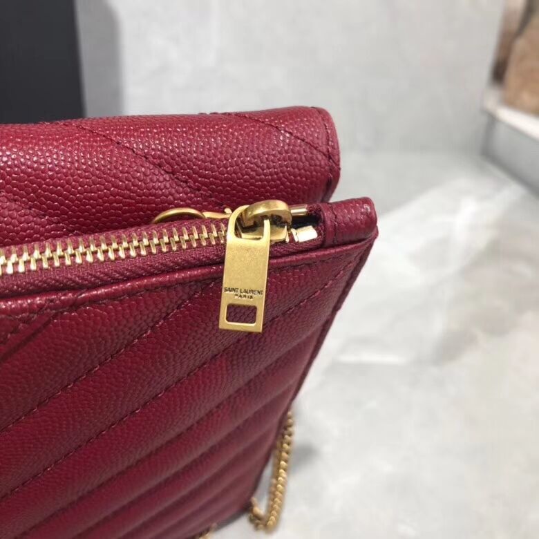 Yves Saint Laurent Shoulder Bag Original Leather Y569267 Red