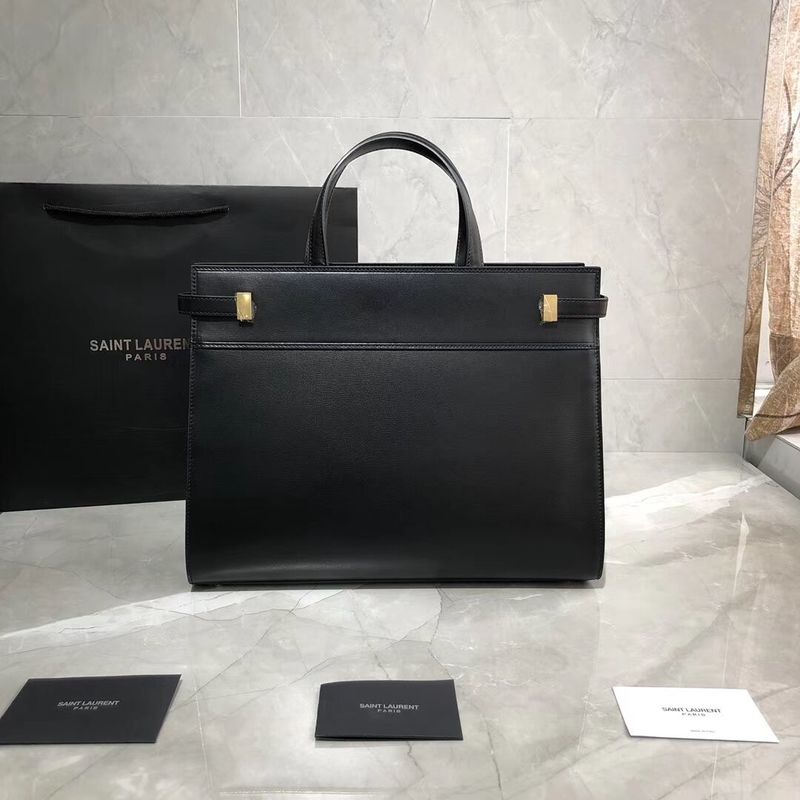 Yves Saint Laurent Top Handle Bag Original Leather Y568702 Black