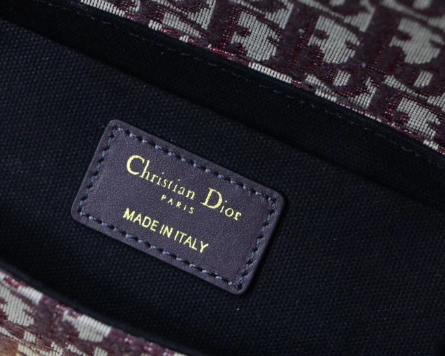 Dior 30 MONTAIGNE JACQUARD CANVAS BOX BAG M928 burgundy