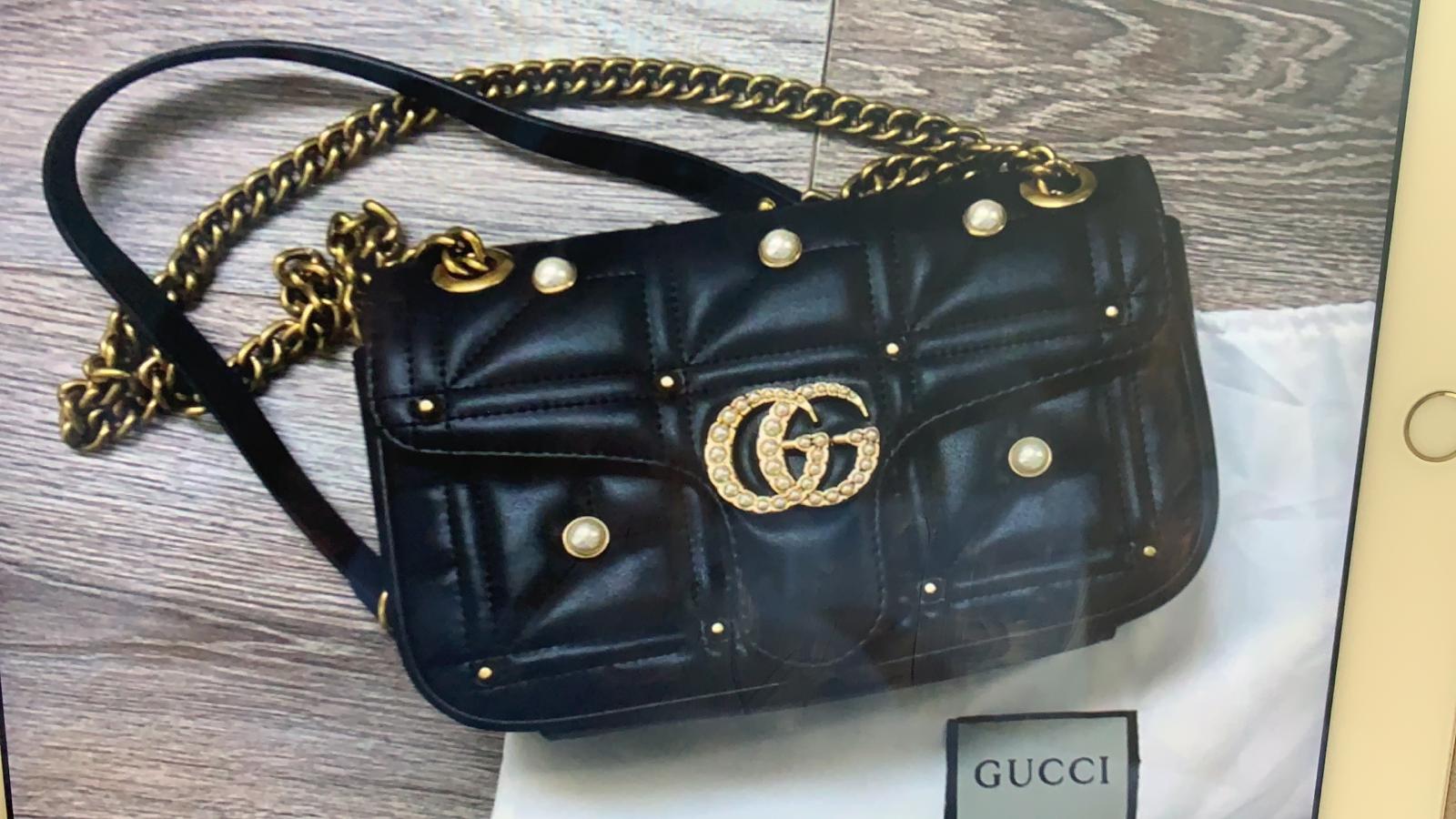 Gucci Now Marmont Mmatelasse Shoulder Bag 443497 Black