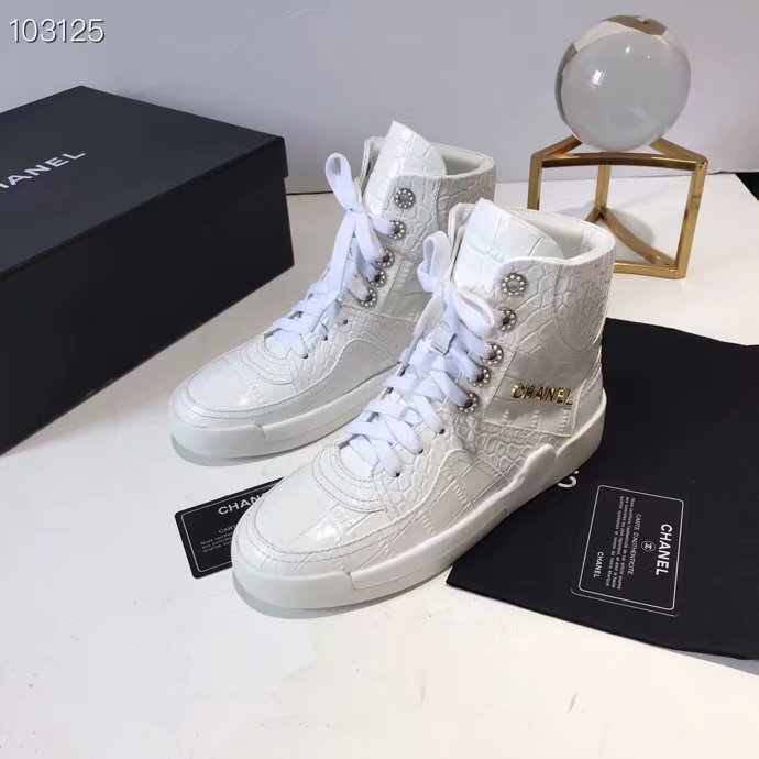 Chanel Shoes Crocodile CH2535JYX White