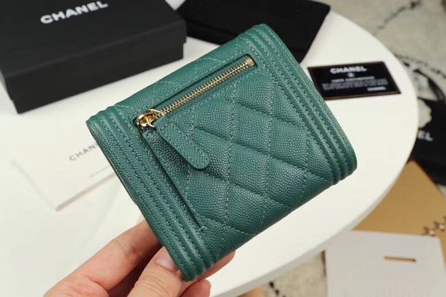 Chanel Calfskin Leather & Gold-Tone Metal A80734 green