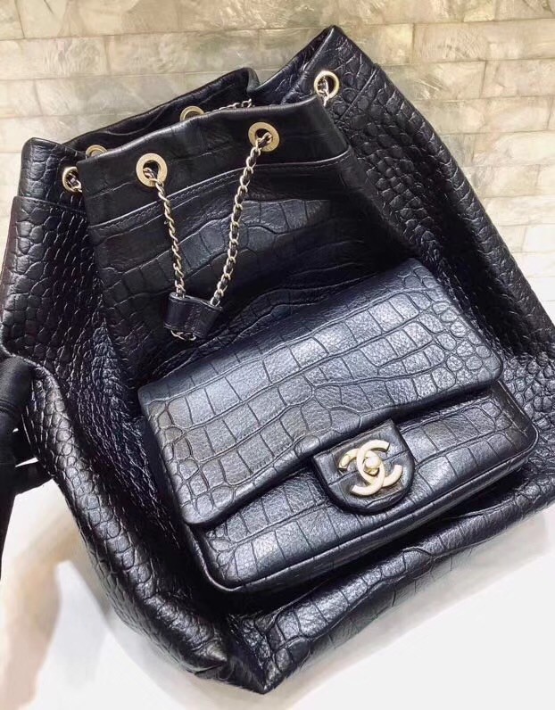 Chanel Original Leather Backpack AS0800 Black