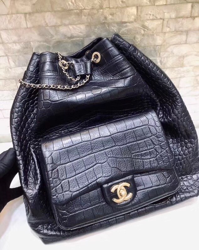 Chanel Original Leather Backpack AS0800 Black