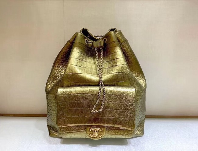 Chanel Original Leather Backpack AS0800 Gold