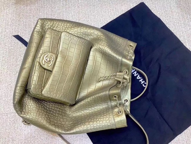 Chanel Original Leather Backpack AS0800 Gold