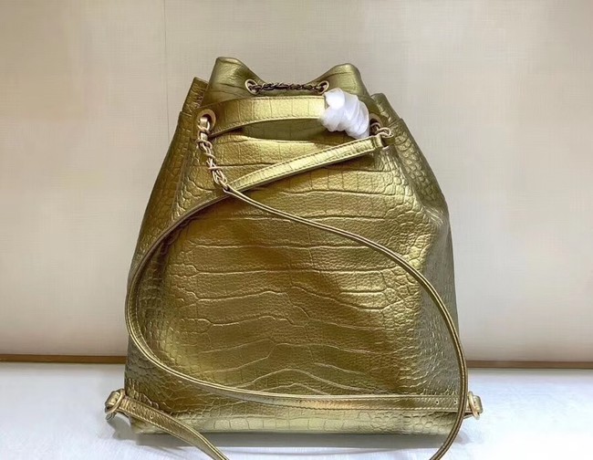 Chanel Original Leather Backpack AS0800 Gold