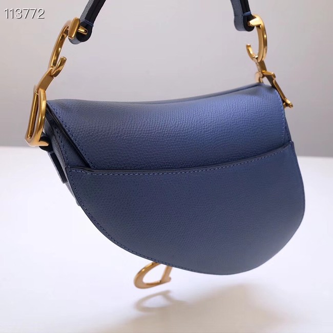 Dior Mini Saddle Bag Calfskin M0447 Blue