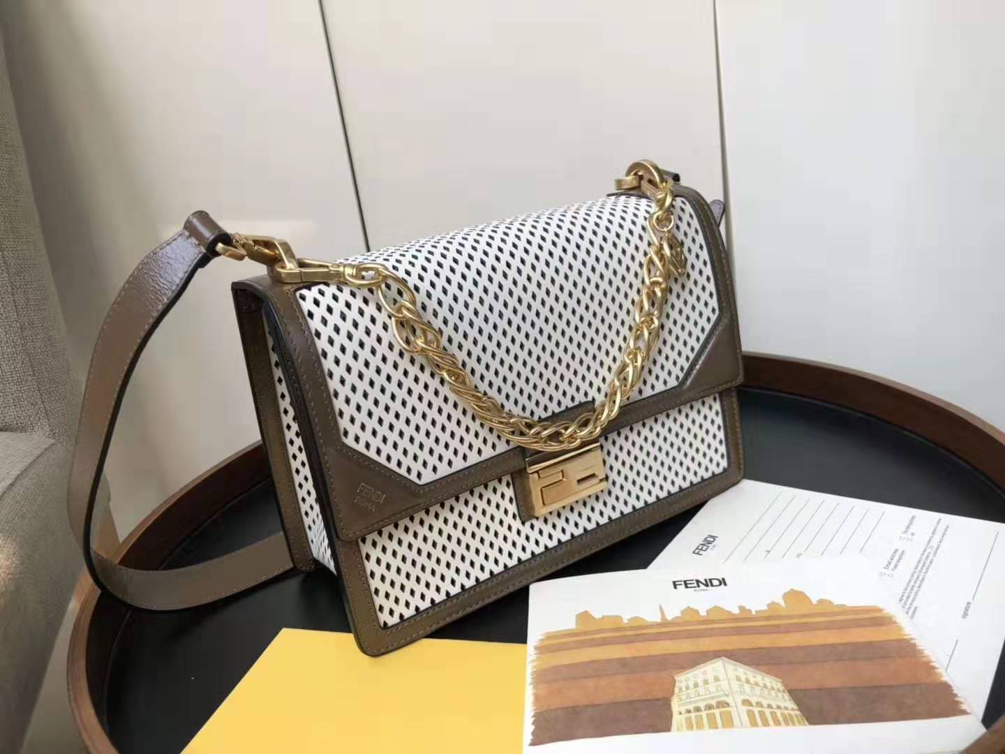 Fendi Original Leather FD6359 White&Brown