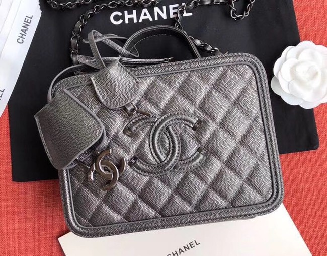 Chanel Original Leather Cosmetic Bag A93343 Black