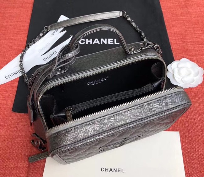 Chanel Original Leather Cosmetic Bag A93343 Black