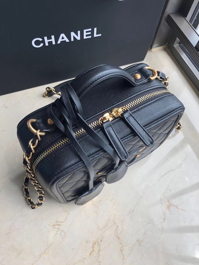 Chanel Original Leather Medium Cosmetic Bag 93443 Black