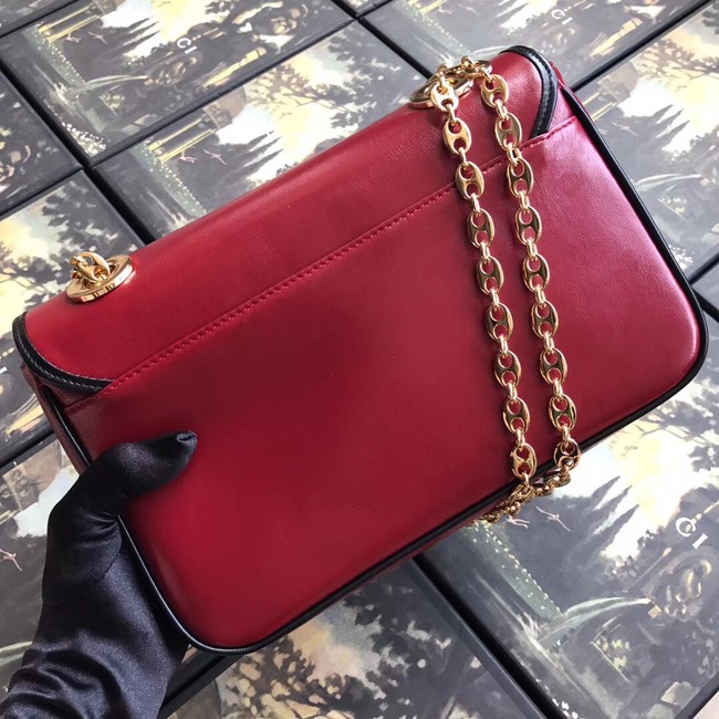 Gucci GG Original Leather Shoulder Bag 576421 Red