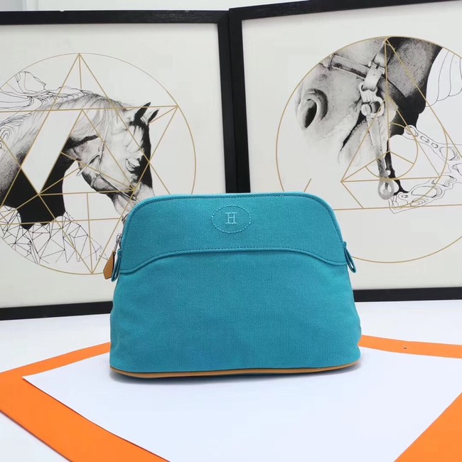 Hermes Cosmetic Bag H3699 Blue