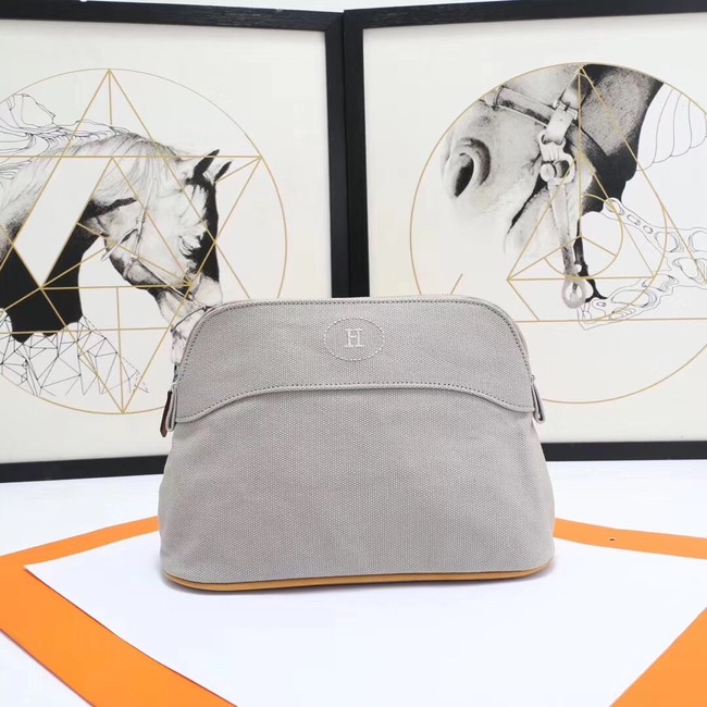 Hermes Cosmetic Bag H3699 Light Grey