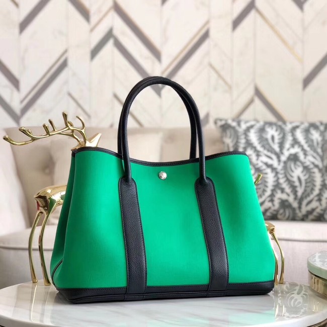 Hermes Garden Party 36cm Tote Bags Original Leather A3698 Green