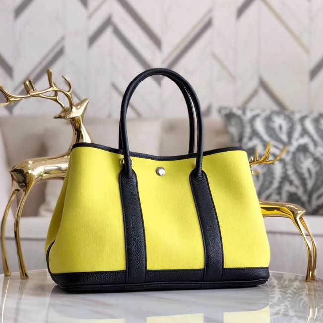 Hermes Garden Party 36cm Tote Bags Original Leather A3698 Yellow