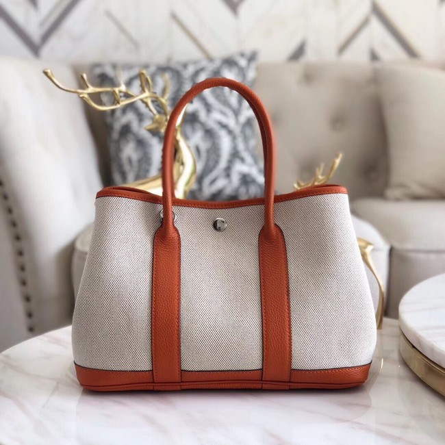 Hermes Garden Party 36cm Tote Bags Original Leather H3698 Orange